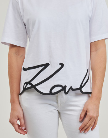 Karl Lagerfeld karl signature hem t-shirt Hvid