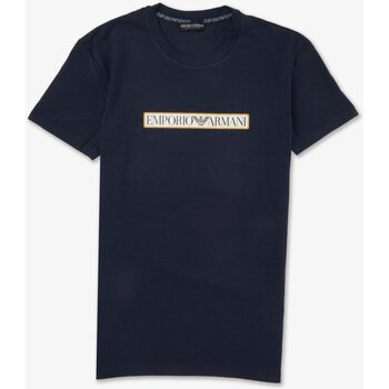 textil Herre T-shirts m. korte ærmer Emporio Armani 111035 3F517 Blå
