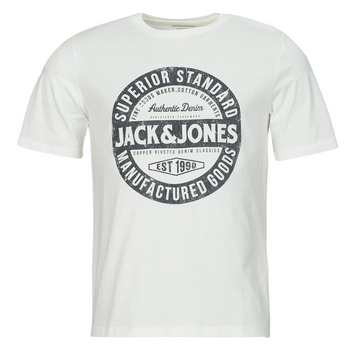 textil Herre T-shirts m. korte ærmer Jack & Jones JJEJEANS TEE SS O-NECK  23/24 Hvid