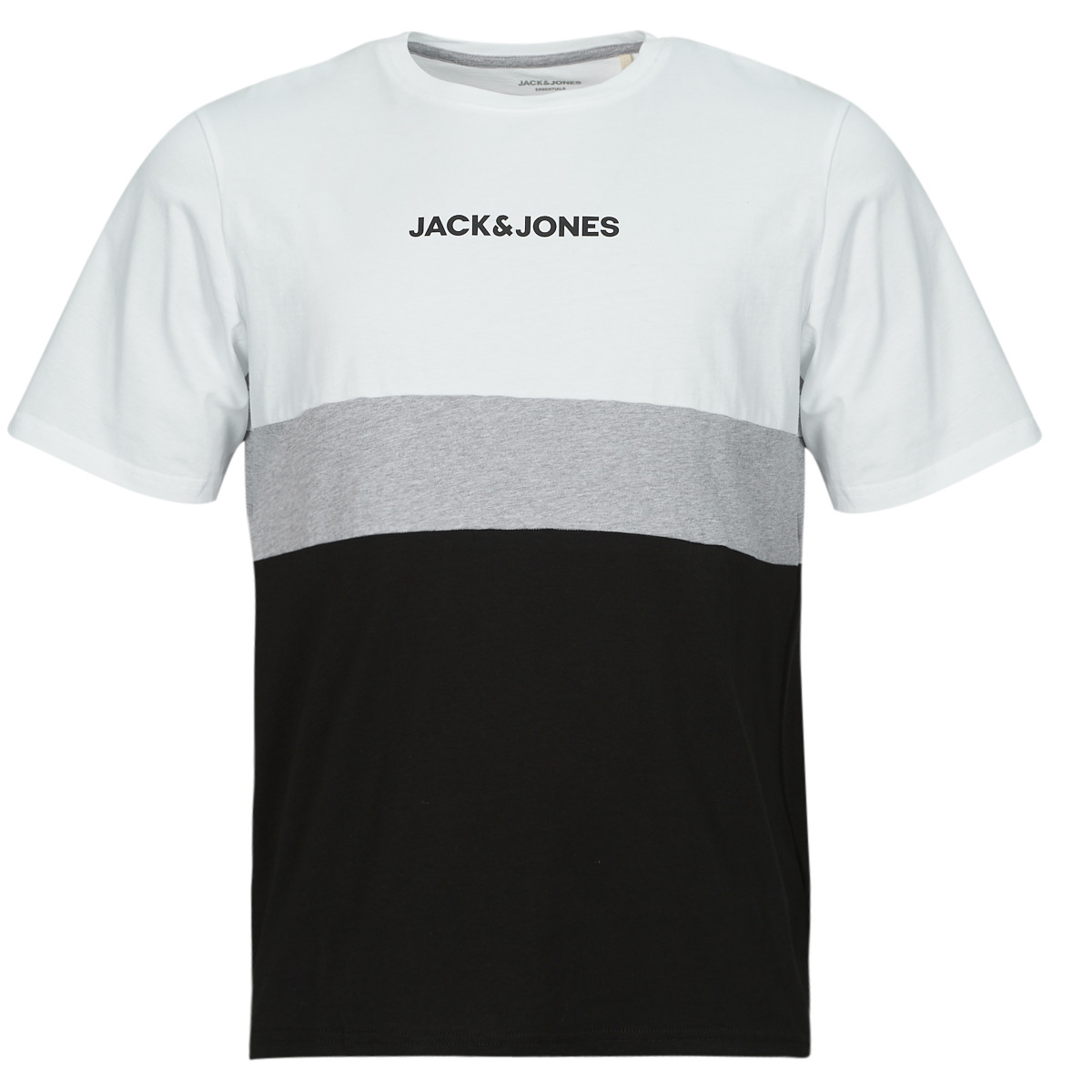 textil Herre T-shirts m. korte ærmer Jack & Jones JJEREID BLOCKING TEE SS Hvid