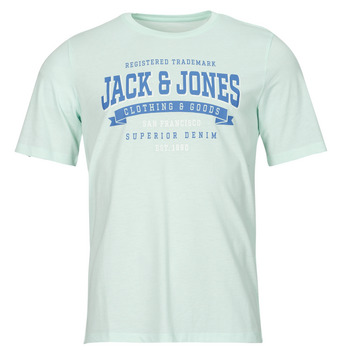 textil Herre T-shirts m. korte ærmer Jack & Jones JJELOGO TEE SS O-NECK 2 COL SS24 SN Blå