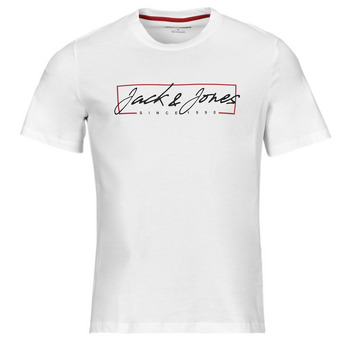 textil Herre T-shirts m. korte ærmer Jack & Jones JJZURI TEE SS CREW NECK Hvid