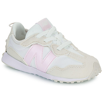 Sko Pige Lave sneakers New Balance 327 Beige / Hvid / Pink