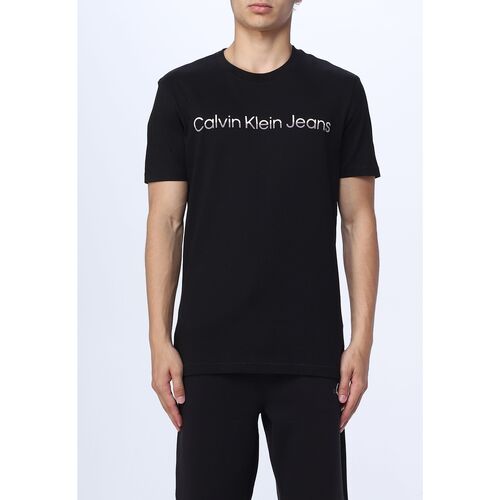textil Herre T-shirts & poloer Calvin Klein Jeans J30J322511 0GO Sort