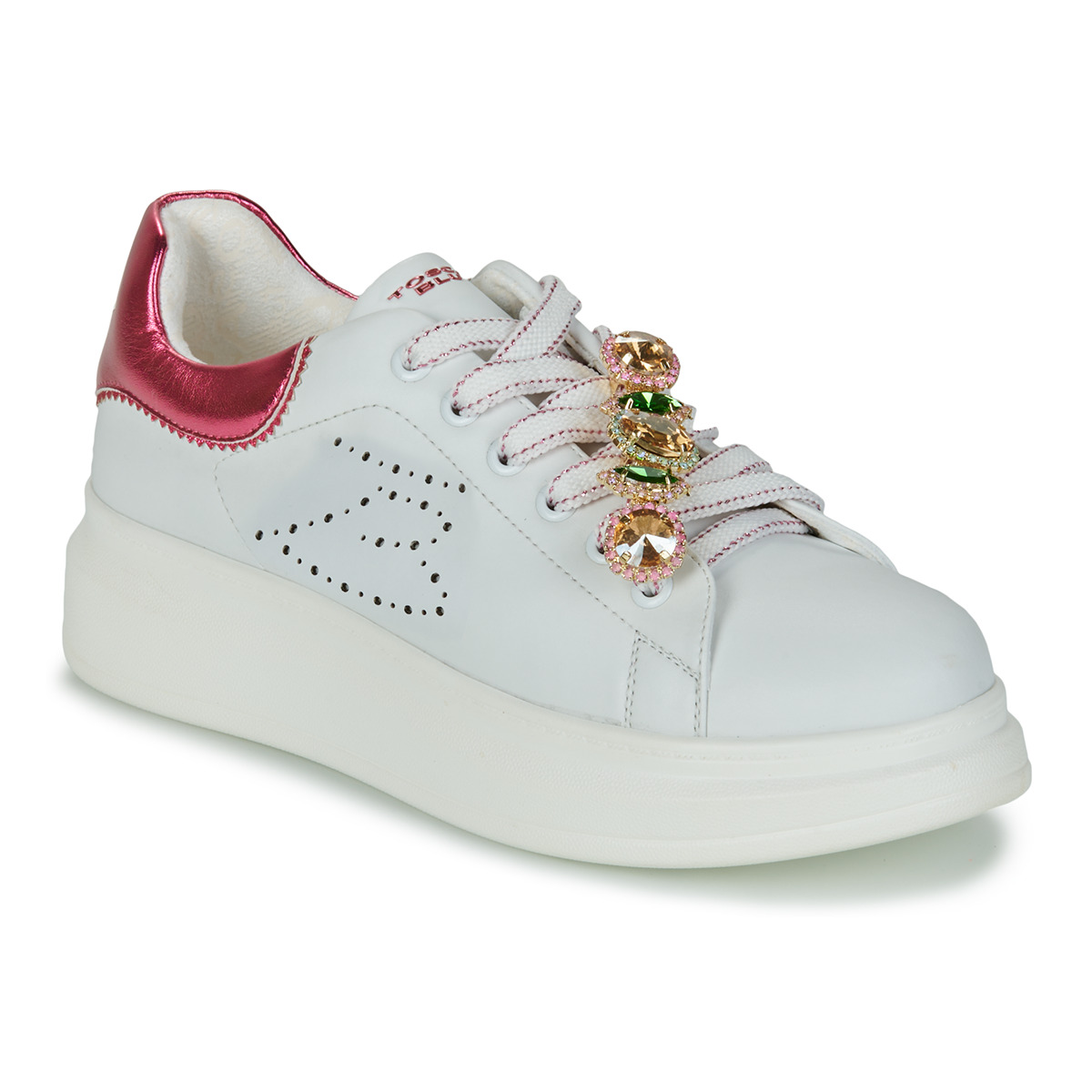 Sko Dame Lave sneakers Tosca Blu GLAMOUR Hvid / Pink