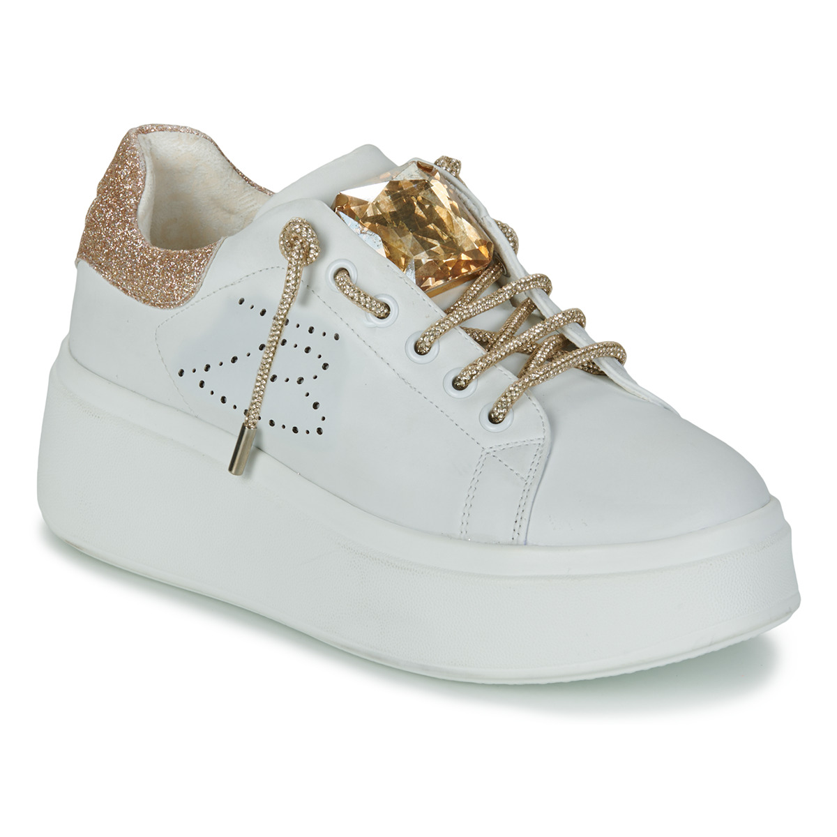 Sko Dame Lave sneakers Tosca Blu VANITY Hvid / Guld