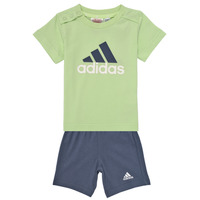 textil Dreng Træningsdragter Adidas Sportswear I BL CO T SET Marineblå / Grøn