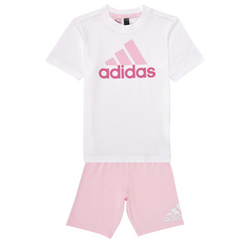 textil Pige Træningsdragter Adidas Sportswear LK BL CO T SET Pink / Hvid