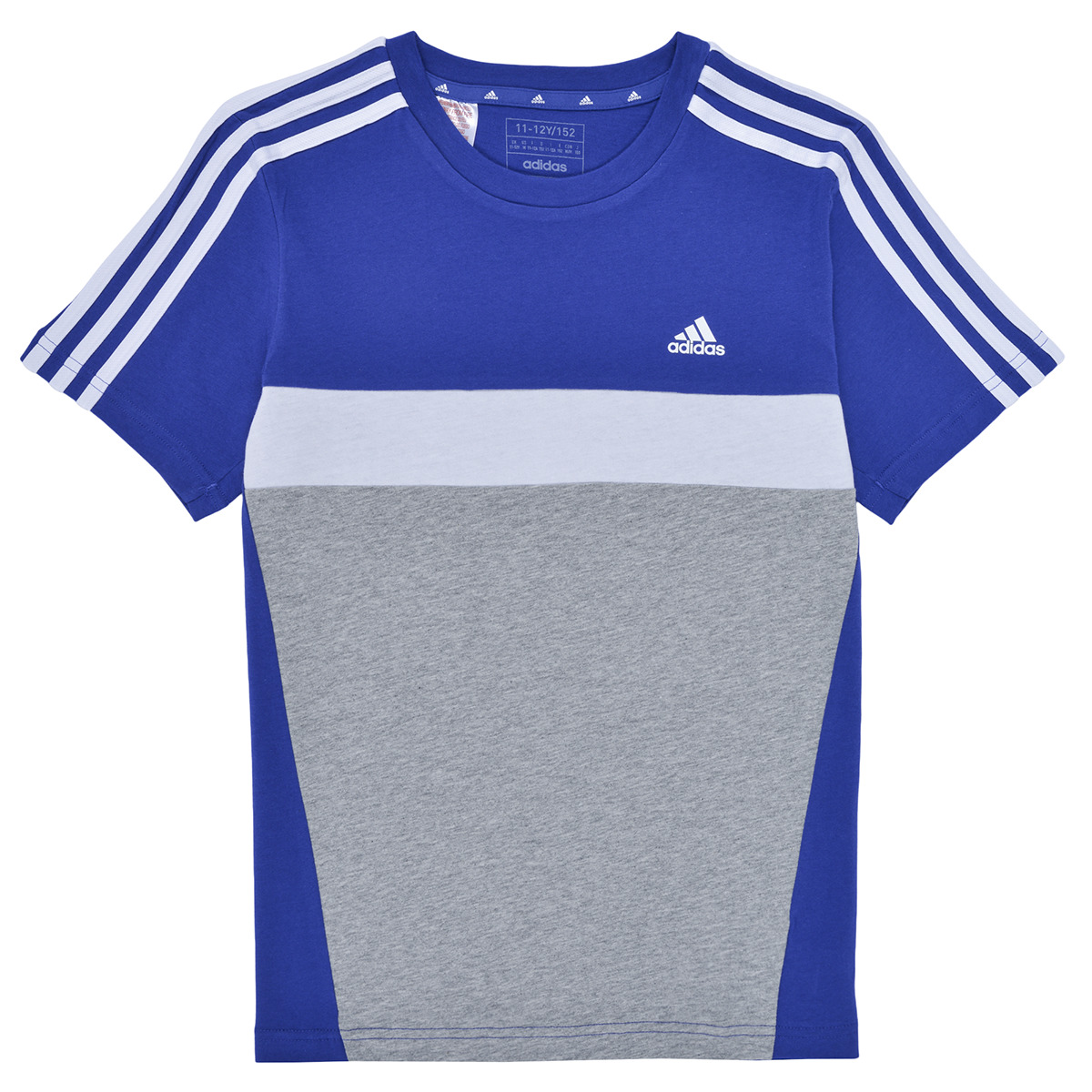 textil Dreng T-shirts m. korte ærmer Adidas Sportswear J 3S TIB T Blå / Hvid / Grå