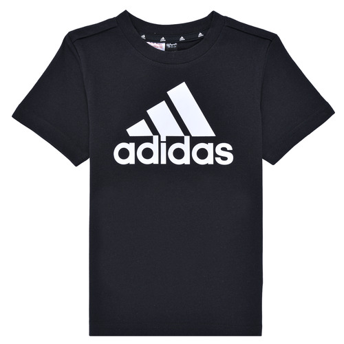 textil Børn T-shirts m. korte ærmer Adidas Sportswear LK BL CO TEE Sort / Hvid