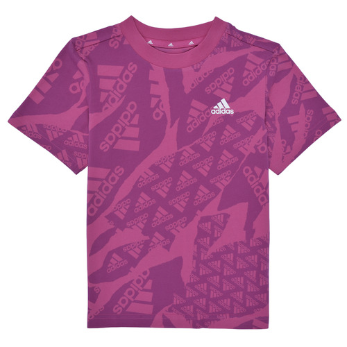 textil Pige T-shirts m. korte ærmer Adidas Sportswear LK CAMLOG Violet