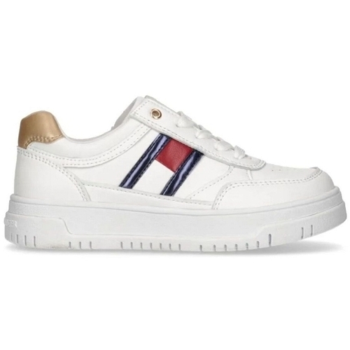 Sko Dame Sneakers Tommy Hilfiger FLAG LOW CUT LACE-UP SNEA Hvid