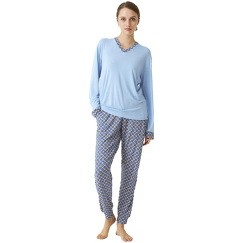 textil Dame Pyjamas / Natskjorte J&j Brothers JJBDP0901 Blå