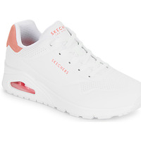 Sko Dame Lave sneakers Skechers UNO - POP BACK Hvid / Pink