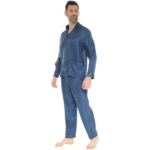 textil Herre Pyjamas / Natskjorte Pilus SILK Blå