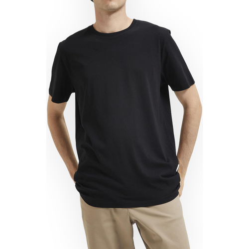 textil Herre T-shirts & poloer Selected 16087842 BLACK Sort