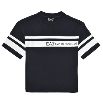 textil Dreng T-shirts m. korte ærmer Emporio Armani EA7 TSHIRT 3DBT58 Sort / Hvid