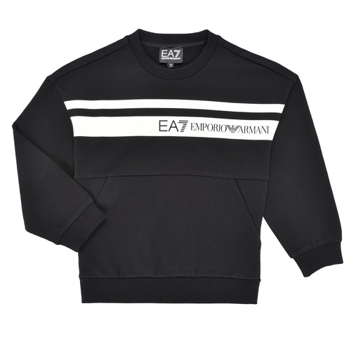 textil Dreng Sweatshirts Emporio Armani EA7 FELPA 3DBM64 Sort / Hvid