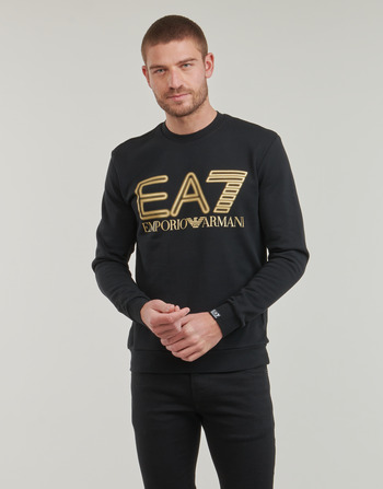 textil Herre Sweatshirts Emporio Armani EA7 FELPA 3DPM63 Sort / Guld