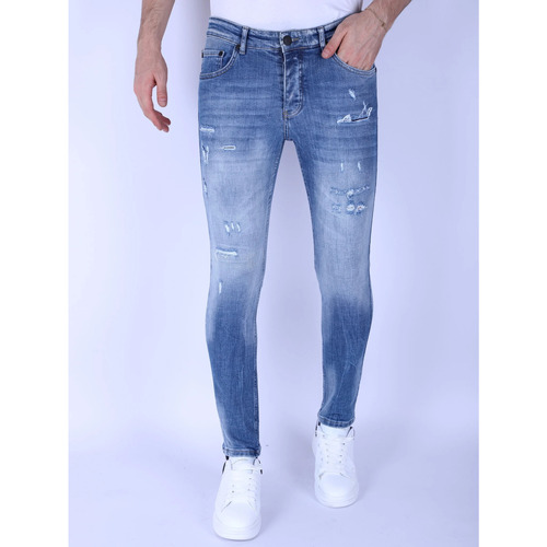 textil Herre Smalle jeans Local Fanatic 146971515 Blå