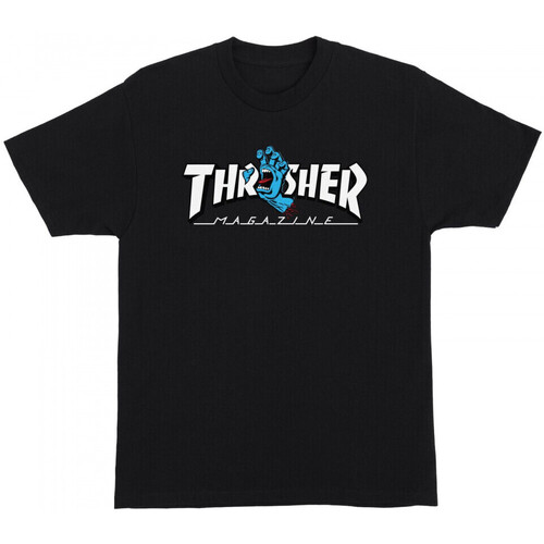 textil Herre T-shirts & poloer Santa Cruz T-shirt thrasher screaming logo ss Sort
