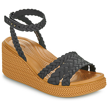 Sko Dame Sandaler Crocs Brooklyn Woven Ankle Strap Wdg Sort