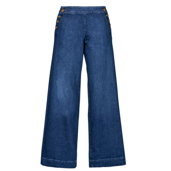 textil Dame Jeans med vide ben Only ONLMADISON Blå