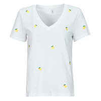 textil Dame T-shirts m. korte ærmer Only ONLKETTY Hvid