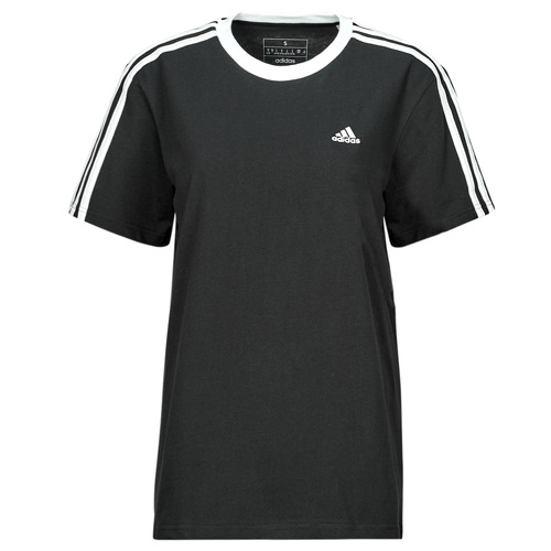 textil Dame T-shirts m. korte ærmer Adidas Sportswear W 3S BF T Sort / Hvid