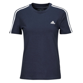 textil Dame T-shirts m. korte ærmer Adidas Sportswear W 3S T Marineblå / Hvid