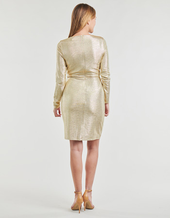 Lauren Ralph Lauren CINLAIT-LONG SLEEVE-COCKTAIL DRESS Guld