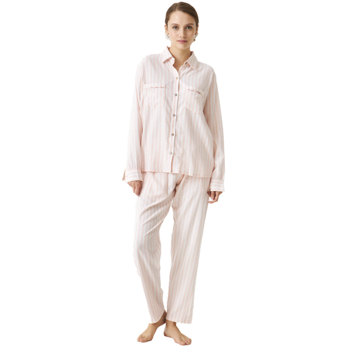 textil Dame Pyjamas / Natskjorte J&j Brothers JJBDP1500 Pink