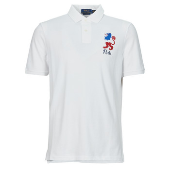 textil Herre Polo-t-shirts m. korte ærmer Polo Ralph Lauren POLO COUPE DROITE EN COTON BRODE Hvid