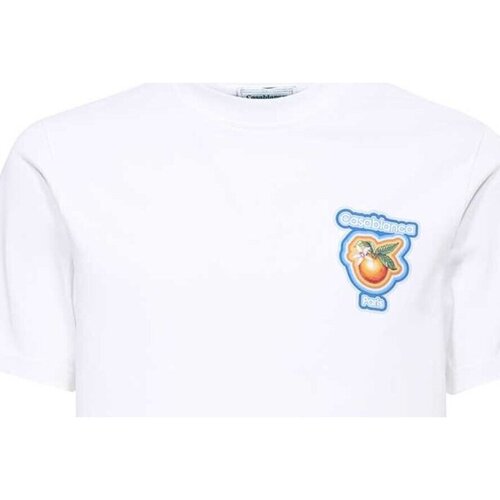 textil Herre T-shirts m. korte ærmer Casablanca MS23-JTS-001-24 Hvid