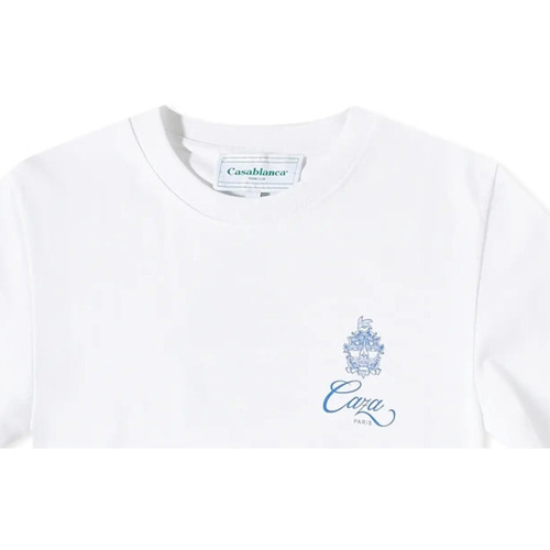 textil Herre T-shirts m. korte ærmer Casablanca MF22-JTS-001-11 Hvid