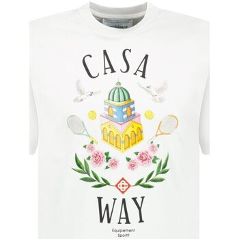 textil Herre T-shirts m. korte ærmer Casablanca MS23-JTS-001-25 Hvid