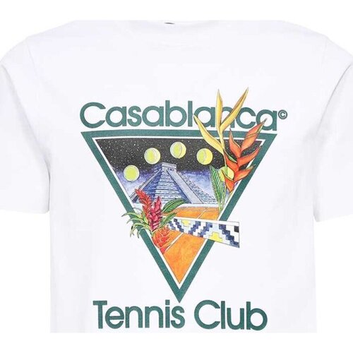 textil Herre T-shirts m. korte ærmer Casablanca MS23-JTS-001-01 Hvid