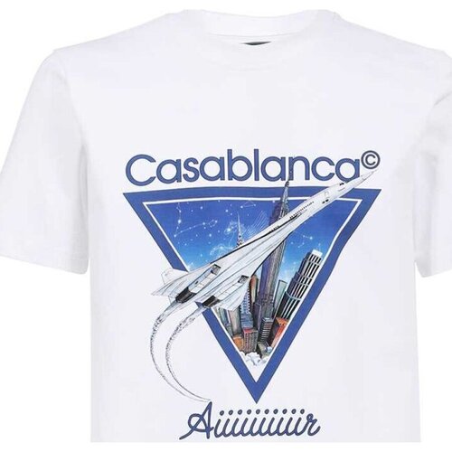 textil Herre T-shirts m. korte ærmer Casablanca MF22-JTS-001-22 Hvid