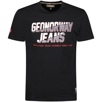 textil Herre T-shirts m. korte ærmer Geo Norway SX1046HGNO-BLACK Sort