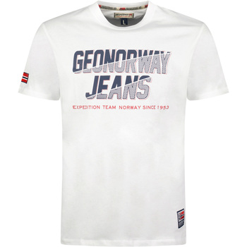textil Herre T-shirts m. korte ærmer Geo Norway SX1046HGNO-WHITE Hvid