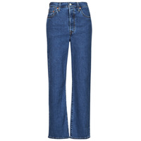 textil Dame Lige jeans Levi's RIBCAGE STRAIGHT ANKLE Lightweight Blå
