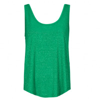 textil Dame Toppe / T-shirts uden ærmer Pieces PCBILLO TANK TOP LUREX Grøn