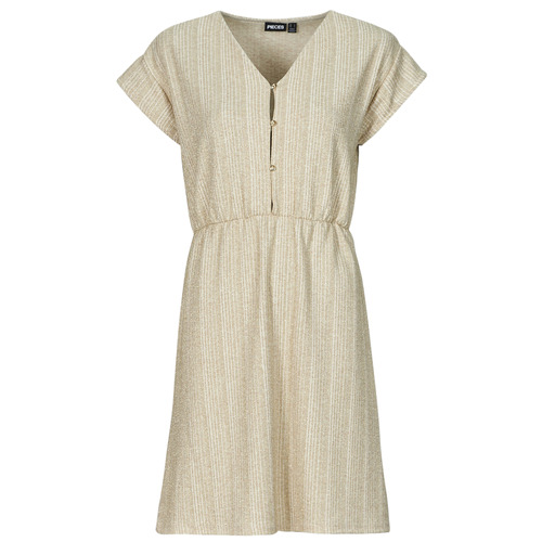 textil Dame Korte kjoler Pieces PCMYNNE Beige / Guld