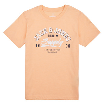 textil Dreng T-shirts m. korte ærmer Jack & Jones JJELOGO TEE SS NECK 2 COL 23/24 NOOS JNR Orange