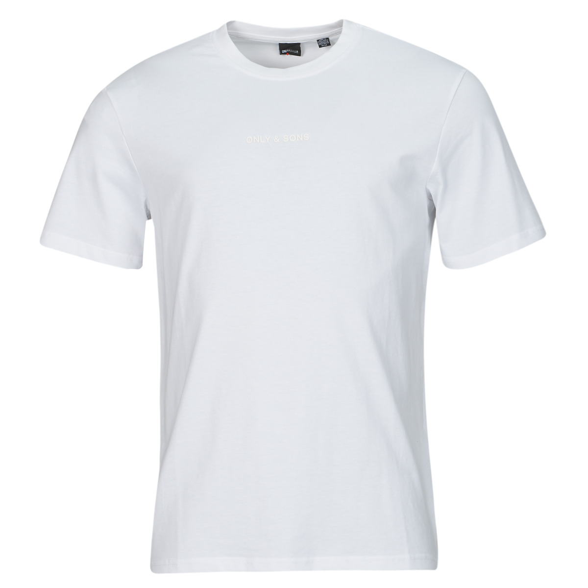 textil Herre T-shirts m. korte ærmer Only & Sons  ONSLEVI Hvid