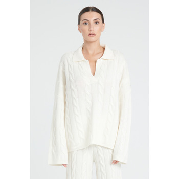 textil Dame Polo-t-shirts m. lange ærmer Studio Cashmere8 ZAYA 5 Hvid