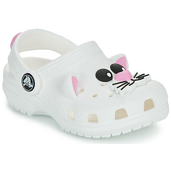 Sko Børn Træsko Crocs Classic IAM Cat Clog T Hvid / Pink