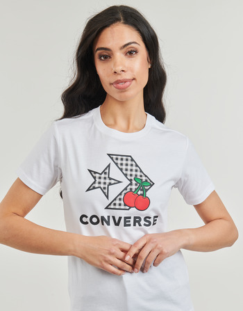 Converse CHERRY STAR CHEVRON INFILL TEE WHITE Hvid