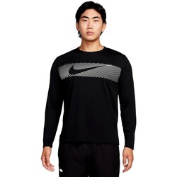 textil Herre Langærmede T-shirts Nike CAMISETA  RUNNING MILER FLASH FB8552 Sort