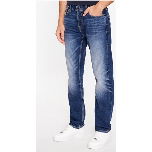 textil Herre Lige jeans Guess M3BAN2 D55T2 Blå